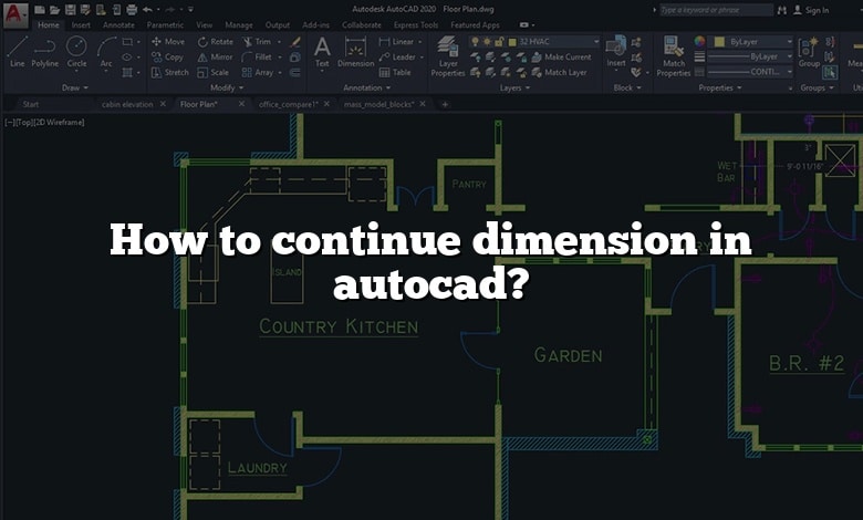 How to continue dimension in autocad?