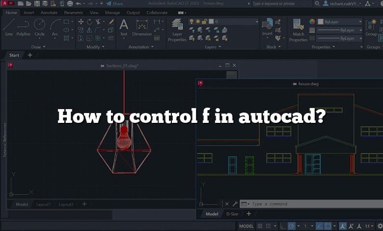 How to control f in autocad?
