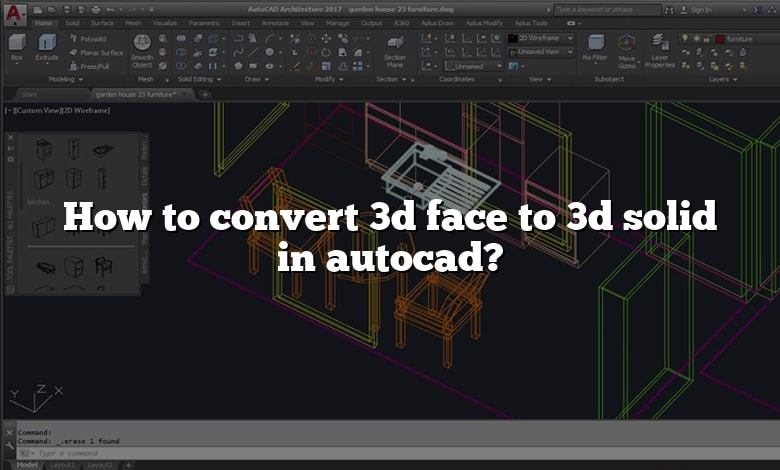 How to convert 3d face to 3d solid in autocad?