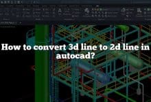 How to convert 3d line to 2d line in autocad?