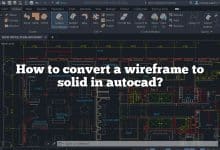 How to convert a wireframe to solid in autocad?