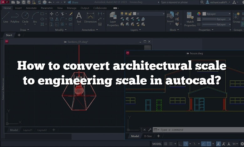 How to convert architectural scale to engineering scale in autocad?