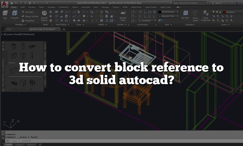 How to convert block reference to 3d solid autocad?