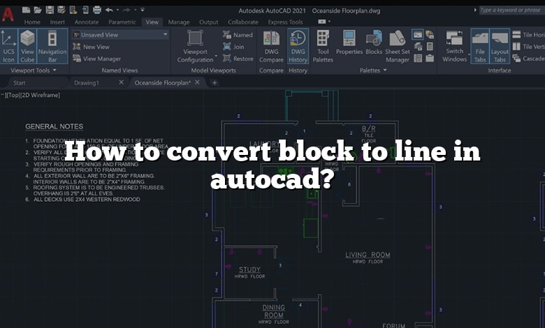 How to convert block to line in autocad?