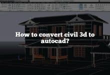 How to convert civil 3d to autocad?