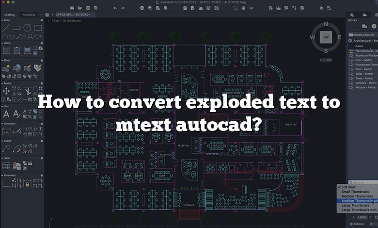How to convert exploded text to mtext autocad?