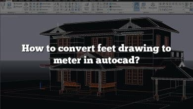 How to convert feet drawing to meter in autocad?