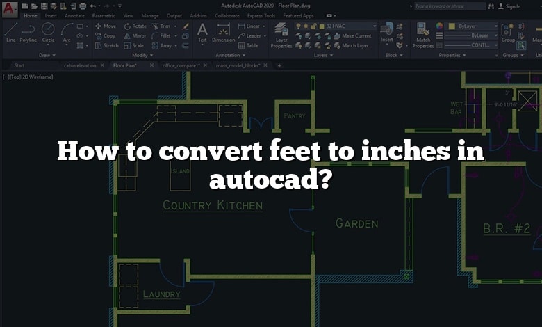 How to convert feet to inches in autocad?