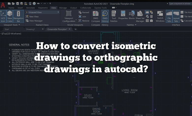 How to convert isometric drawings to orthographic drawings in autocad?