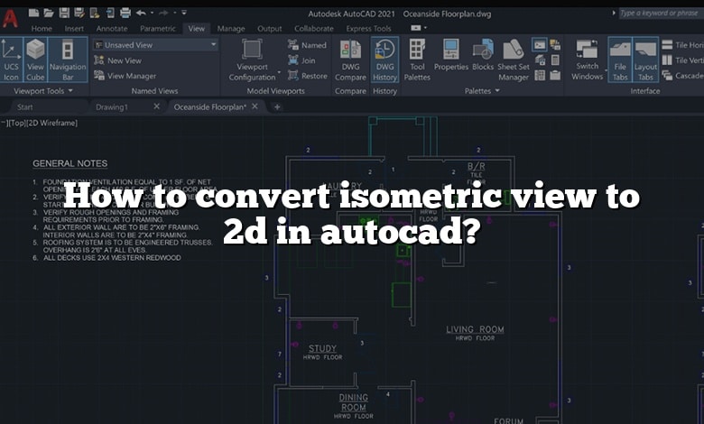 How to convert isometric view to 2d in autocad?