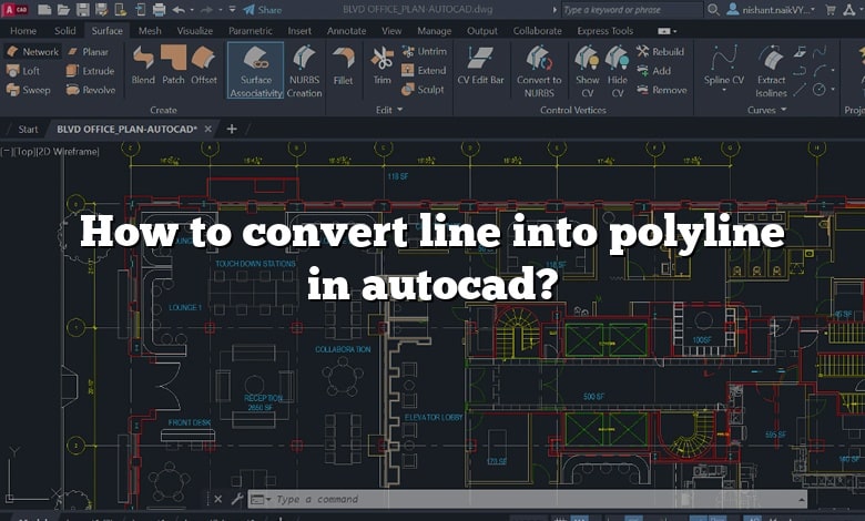 How to convert line into polyline in autocad?