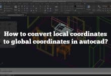 How to convert local coordinates to global coordinates in autocad?