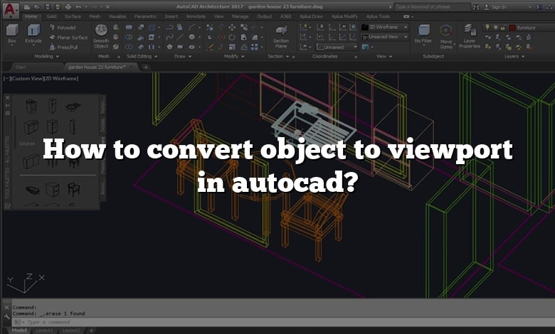 How to convert object to viewport in autocad?