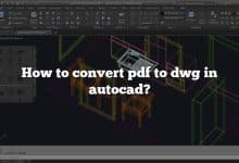 How to convert pdf to dwg in autocad?
