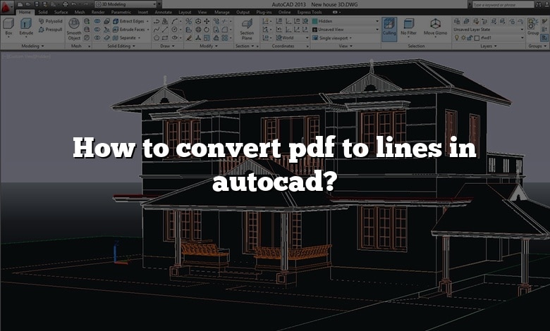 How to convert pdf to lines in autocad?