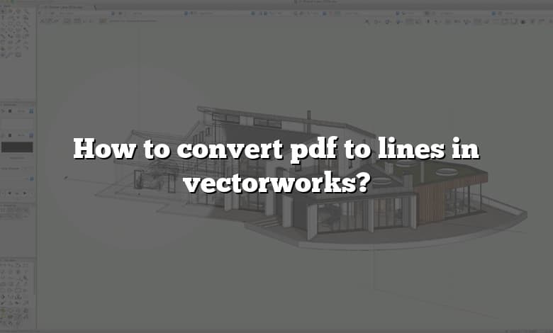 How to convert pdf to lines in vectorworks?