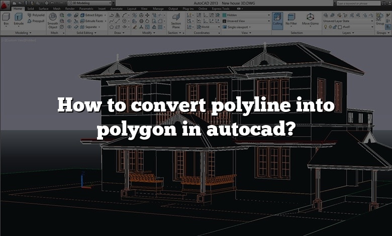 How to convert polyline into polygon in autocad?