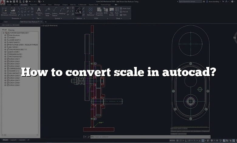 How to convert scale in autocad?