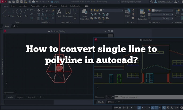 How to convert single line to polyline in autocad?