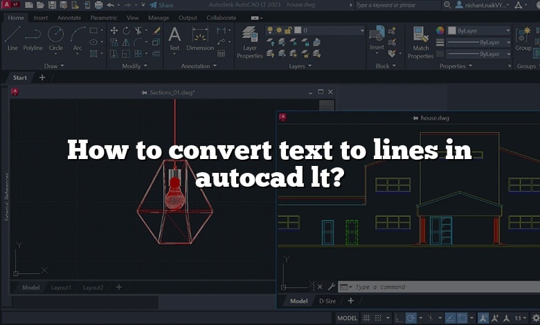 How to convert text to lines in autocad lt?