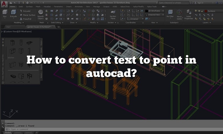 How to convert text to point in autocad?