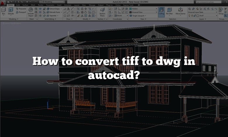 How to convert tiff to dwg in autocad?