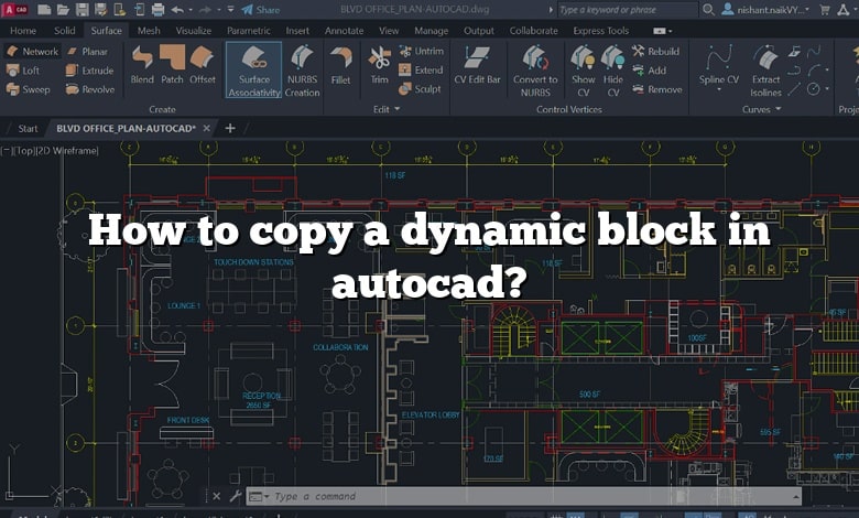 How to copy a dynamic block in autocad?
