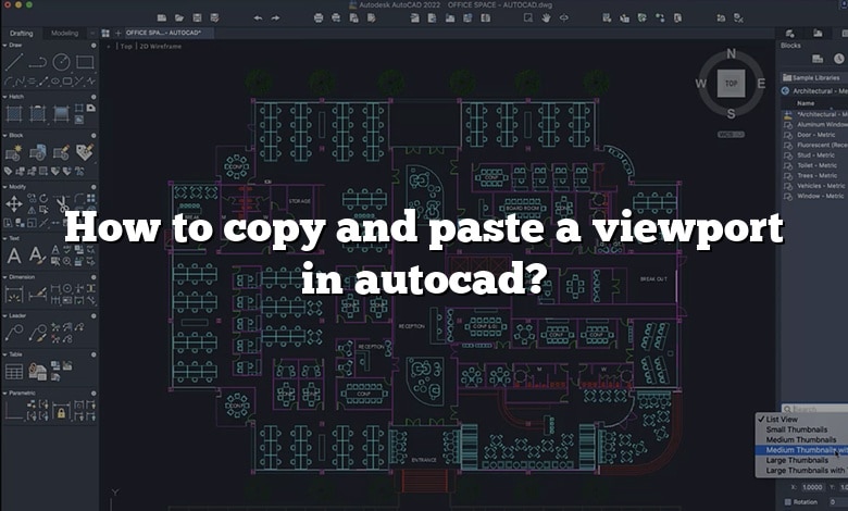 How to copy and paste a viewport in autocad?