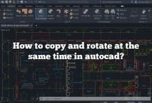 How to copy and rotate at the same time in autocad?