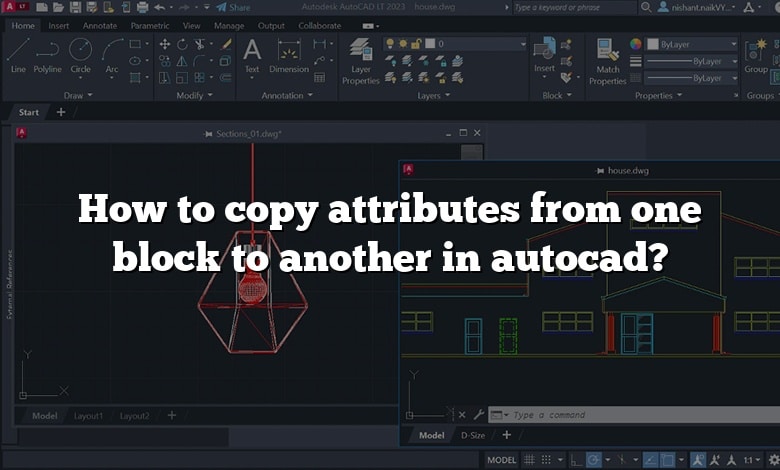 How to copy attributes from one block to another in autocad?