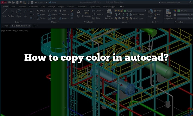 How to copy color in autocad?