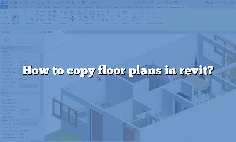 How to copy floor plans in revit?