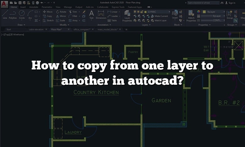 How to copy from one layer to another in autocad?