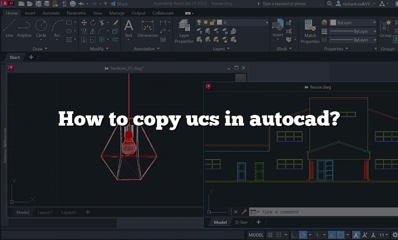 How to copy ucs in autocad?