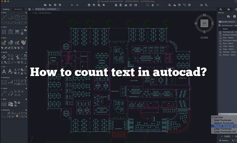 How to count text in autocad?