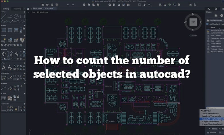 How to count the number of selected objects in autocad?