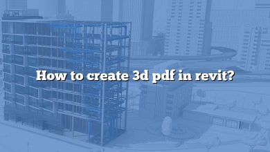How to create 3d pdf in revit?