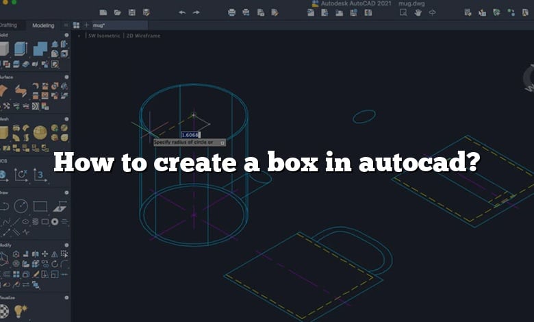 How to create a box in autocad?