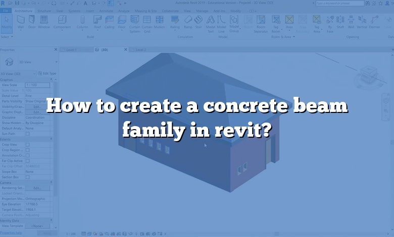 How to create a concrete beam family in revit?