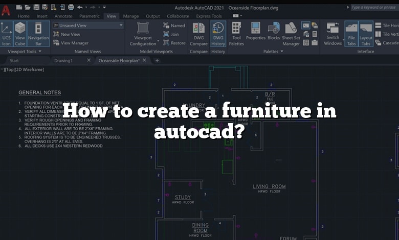 How to create a furniture in autocad?