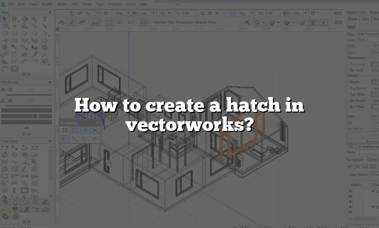 How to create a hatch in vectorworks?