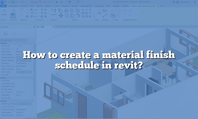 How to create a material finish schedule in revit?