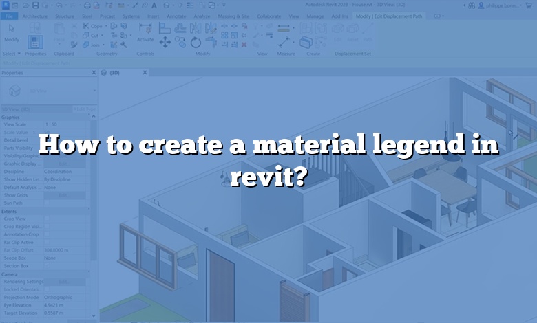 How to create a material legend in revit?