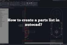 How to create a parts list in autocad?