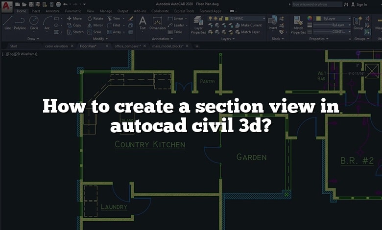 How to create a section view in autocad civil 3d?