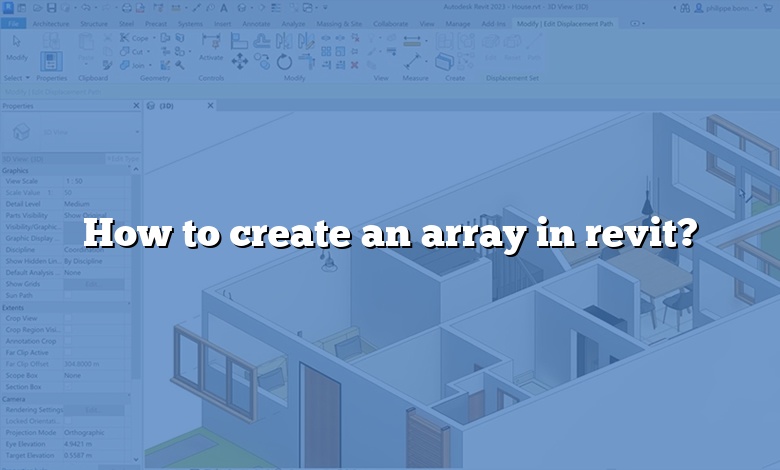 How to create an array in revit?
