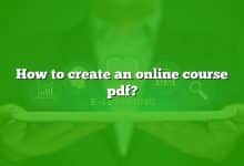How to create an online course pdf?