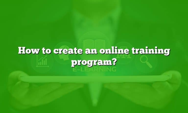 How to create an online training program?