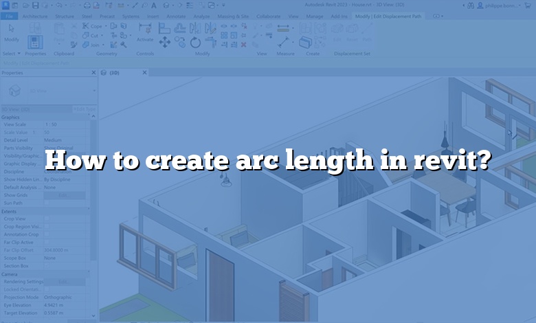 How to create arc length in revit?