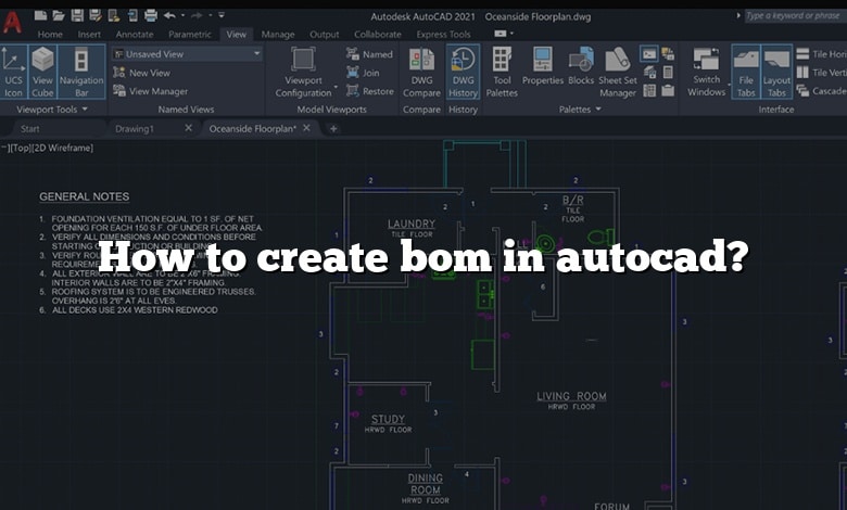 How to create bom in autocad?